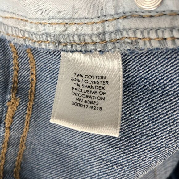 Christopher & Banks Womens Jeans Size 14 Skinny Leg Blue Denim Embroidered Y2K - Picture 16 of 16